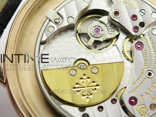 6104P Moon RG Black Dial Diamond Bezel on Black Leather Strap A240 – Bild 15