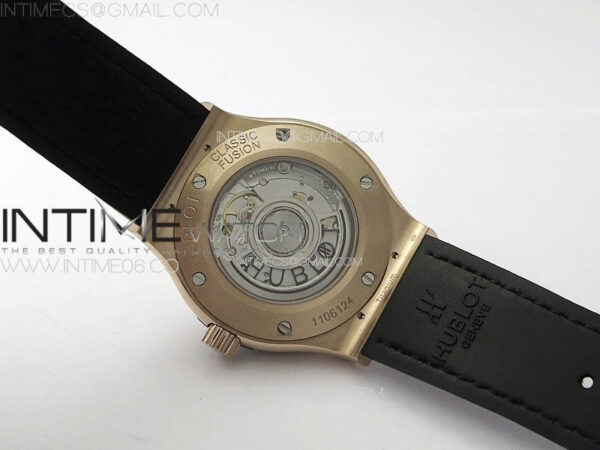 Classic Fusion 42mm RG Paved Diamonds Case And Bezel B50F Paved Diamonds Dial On Black Gummy Strap A2892 – Bild 15