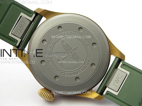 Big Pilot IW329702 Bronze M+F 1:1 Best Edition Green Dial on Green Rubber Strap SEIKO 8N-24 – Bild 19