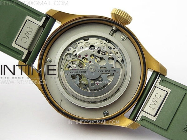 Big Pilot IW329702 Bronze M+F 1:1 Best Edition Green Dial on Green Rubber Strap SEIKO 8N-24 – Bild 21