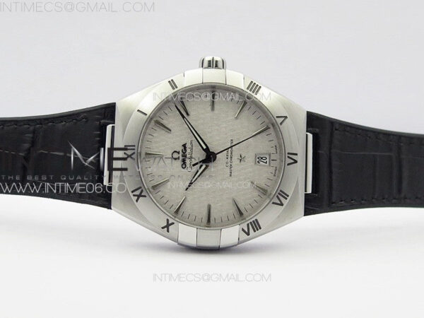 Constellation 39mm SS VSF 1:1 Best Edition Silvevr Textured Dial on Black Leather Strap A8800 – Bild 3