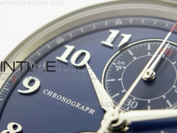 Da Vinci IW393402 SS ZF 1:1 Best Edition Blue Dial SS A7750 On Black Leather Strap – Bild 9