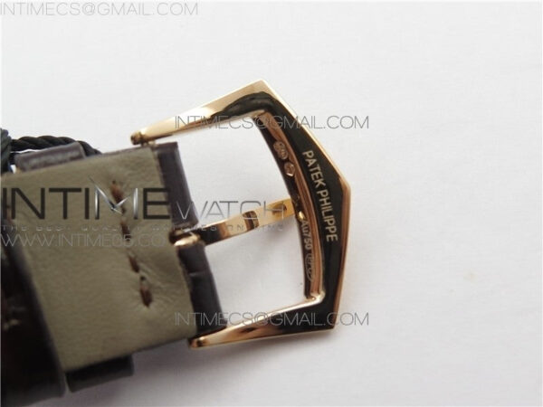 Calatrava 5227R RG ZF 1:1 Best Edition Ivory Dial on Brown Leather Strap A324CS – Bild 12
