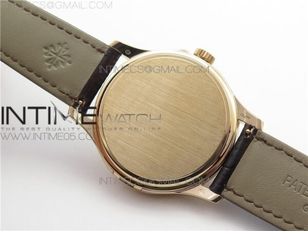 Calatrava 5227R RG ZF 1:1 Best Edition Ivory Dial on Brown Leather Strap A324CS – Bild 13