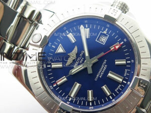 Avenger Automatic 43mm GMT SS B50 Best Edition Blue Dial on SS Bracelet A2824