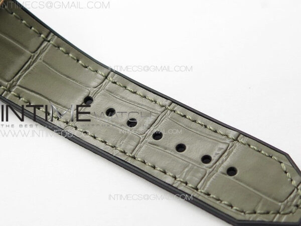 Classic Fusion 42mm RG Paved Diamonds Case And Bezel B50F Paved Diamonds Dial On Gray Gummy Strap A2892 – Bild 14