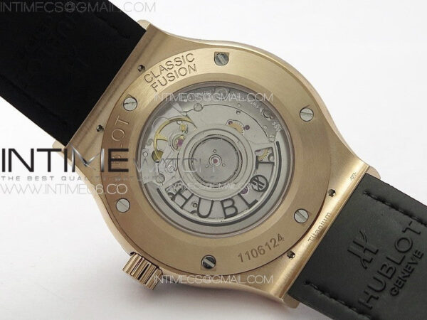 Classic Fusion 42mm RG Paved Diamonds Case And Bezel B50F Paved Diamonds Dial On Gray Gummy Strap A2892 – Bild 17