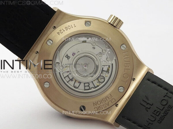 Classic Fusion 42mm RG Paved Diamonds Case And Bezel B50F Paved Diamonds Dial On Gray Gummy Strap A2892 – Bild 18
