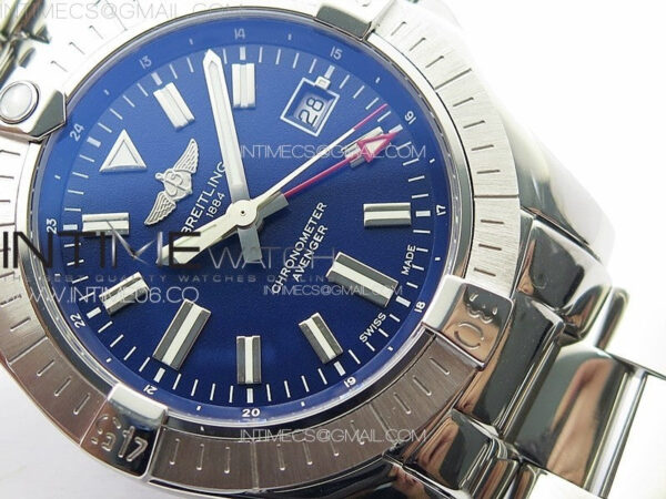 Avenger Automatic 43mm GMT SS B50 Best Edition Blue Dial on SS Bracelet A2824 – Bild 22