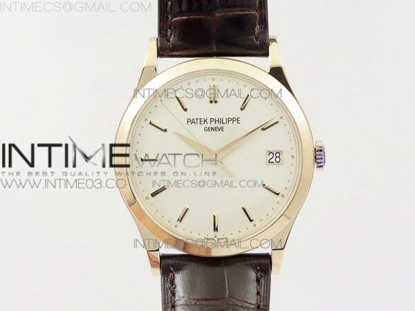 Calatrava 5296R RG ZF 1:1 Best Edition Ivory Dial On Brown Leather Strap 324CS (Free box) – Bild 4