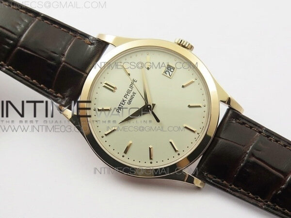 Calatrava 5296R RG ZF 1:1 Best Edition Ivory Dial On Brown Leather Strap 324CS (Free box) – Bild 8