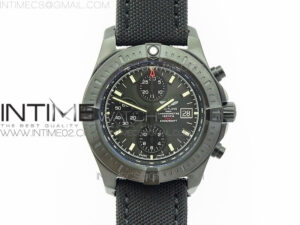 Challenger Chronograph DLC Black Dial on Rubber Strap A7750