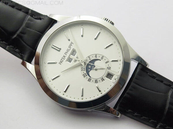 Annual Calendar Complications 5396 SS GRF Best Edition White Dial Sticks Markers on Black leather strap A324 – Bild 2