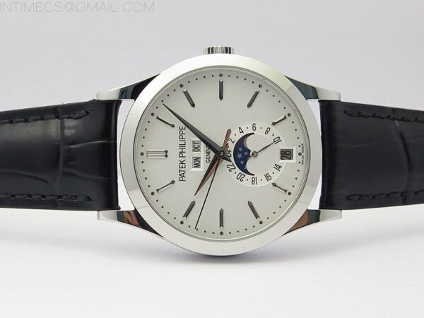 Annual Calendar Complications 5396 SS GRF Best Edition White Dial Sticks Markers on Black leather strap A324 – Bild 3