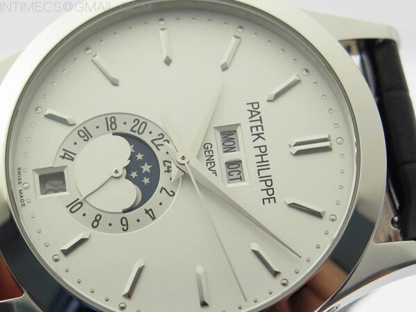 Annual Calendar Complications 5396 SS GRF Best Edition White Dial Sticks Markers on Black leather strap A324 – Bild 4