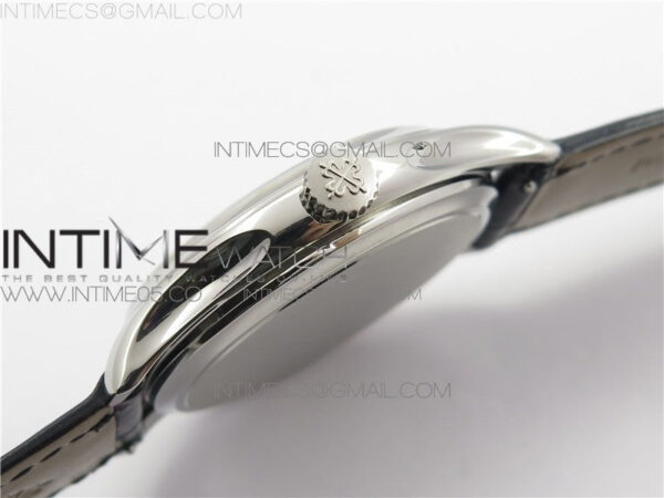 Calatrava 5227R SS ZF 1:1 Best Edition Black Dial on Black Leather Strap A324CS – Bild 5