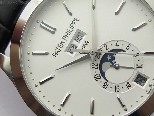 Annual Calendar Complications 5396 SS GRF Best Edition White Dial Sticks Markers on Black leather strap A324 – Bild 7