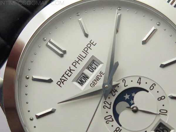 Annual Calendar Complications 5396 SS GRF Best Edition White Dial Sticks Markers on Black leather strap A324 – Bild 8