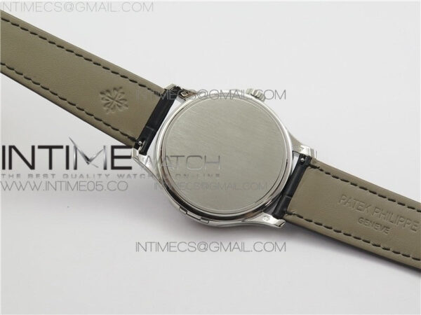Calatrava 5227R SS ZF 1:1 Best Edition Black Dial on Black Leather Strap A324CS – Bild 9