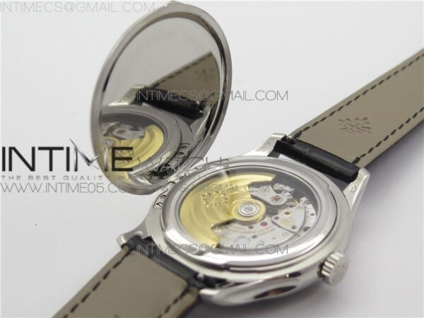 Calatrava 5227R SS ZF 1:1 Best Edition Black Dial on Black Leather Strap A324CS – Bild 11