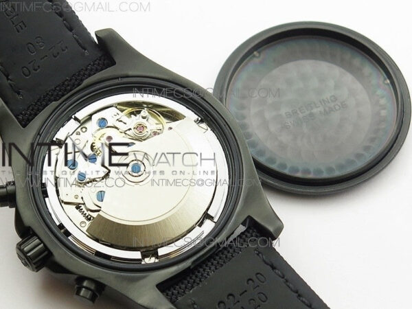 Challenger Chronograph DLC Black Dial on Rubber Strap A7750 – Bild 13