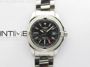 Avenger Automatic 43mm GMT SS B50 Best Edition Black Dial on SS Bracelet A2824
