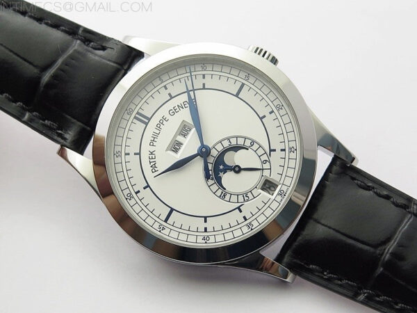 Annual Calendar Complications 5396 SS GRF Best Edition White Dial Blue Markers on Black leather strap A324 – Bild 2