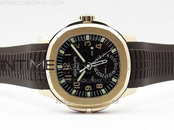 Aquanaut 5164R RG GRF Best Edition Brown Dial on Brown Rubber Strap A324 – Bild 3
