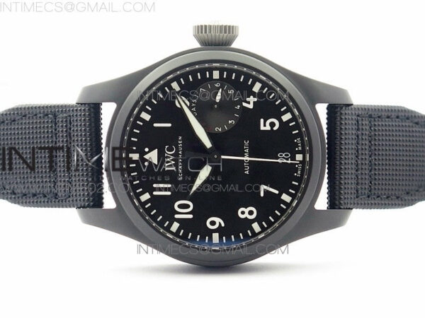 Big Pilot Real PR IW502001 Real Ceramic V2 ZF 1:1 Best Edition Black Dial on Black Calfskin Strap A51111 – Bild 3