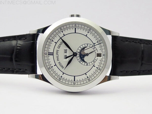Annual Calendar Complications 5396 SS GRF Best Edition White Dial Blue Markers on Black leather strap A324 – Bild 3