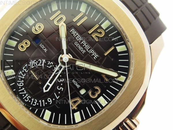 Aquanaut 5164R RG GRF Best Edition Brown Dial on Brown Rubber Strap A324 – Bild 4