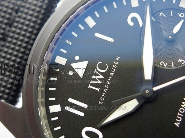 Big Pilot Real PR IW502001 Real Ceramic V2 ZF 1:1 Best Edition Black Dial on Black Calfskin Strap A51111 – Bild 6