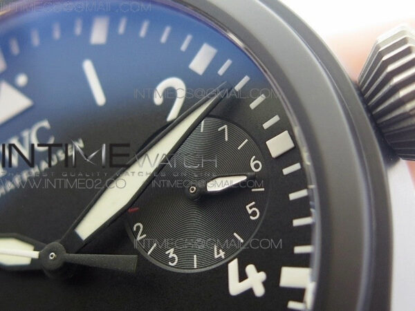 Big Pilot Real PR IW502001 Real Ceramic V2 ZF 1:1 Best Edition Black Dial on Black Calfskin Strap A51111 – Bild 7