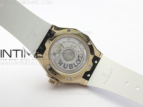 Classic Fusion Orlinski RG Full Diamonds APSF 1:1 Best Edtion White Faceted Dial on White Rubber Strap A2892 – Bild 16