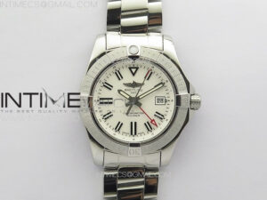 Avenger Automatic 43mm GMT SS B50 Best Edition White Dial on SS Bracelet A2824