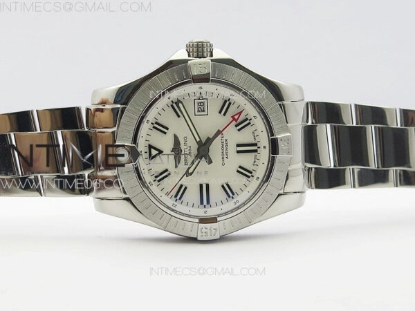 Avenger Automatic 43mm GMT SS B50 Best Edition White Dial on SS Bracelet A2824 – Bild 4