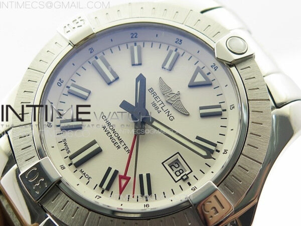 Avenger Automatic 43mm GMT SS B50 Best Edition White Dial on SS Bracelet A2824 – Bild 6