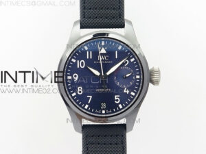 Big Pilot Real PR IW502003 Real Ceramic V2 ZF 1:1 Best Edition on Black Calfskin Strap A51111