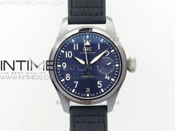 Big Pilot Real PR IW502003 Real Ceramic V2 ZF 1:1 Best Edition on Black Calfskin Strap A51111