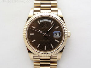 Day Date 40mm 228238 Gain Weight RG/tungsten APSF 1:1 Best Edition Brown Dial Sticks Markers on RG President Bracelet A2836