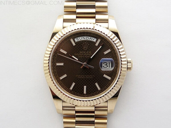 Day Date 40mm 228238 Gain Weight RG/tungsten APSF 1:1 Best Edition Brown Dial Sticks Markers on RG President Bracelet A2836