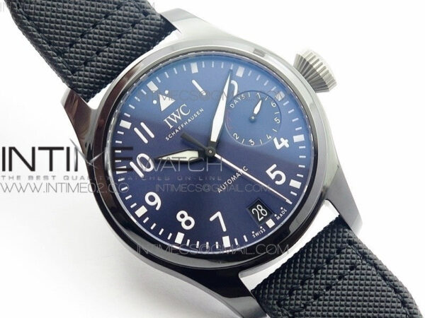 Big Pilot Real PR IW502003 Real Ceramic V2 ZF 1:1 Best Edition on Black Calfskin Strap A51111 – Bild 2