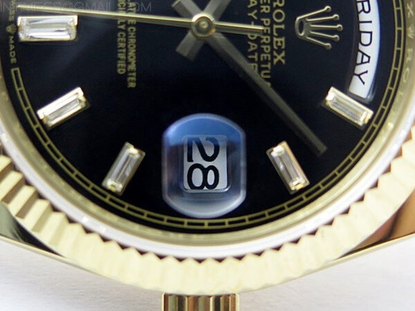 Day Date 40mm 228238 Gain Weight YG/tungsten APSF 1:1 Best Edition Black Dial T Crystals Markers on YG President Bracelet A2836 – Bild 5