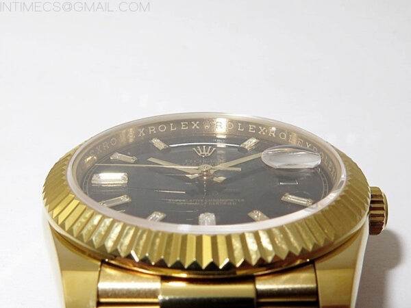 Day Date 40mm 228238 Gain Weight YG/tungsten APSF 1:1 Best Edition Black Dial T Crystals Markers on YG President Bracelet A2836 – Bild 8