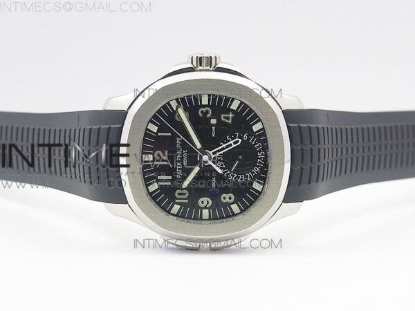 Aquanaut 5164A SS GRF Best Edition Black Dial on Black Rubber Strap A324 – Bild 3