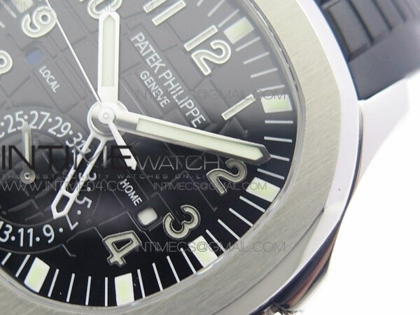 Aquanaut 5164A SS GRF Best Edition Black Dial on Black Rubber Strap A324 – Bild 4