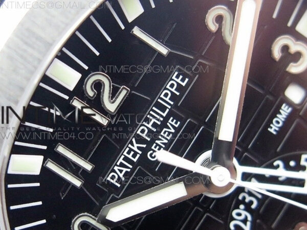 Aquanaut 5164A SS GRF Best Edition Black Dial on Black Rubber Strap A324 – Bild 6