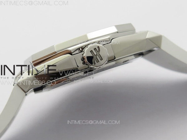 Classic Fusion Orlinski SS Full Diamonds APSF 1:1 Best Edtion White Faceted Dial on White Rubber Strap A2892 – Bild 9