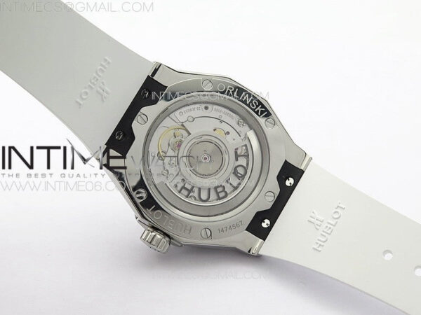 Classic Fusion Orlinski SS Full Diamonds APSF 1:1 Best Edtion White Faceted Dial on White Rubber Strap A2892 – Bild 17