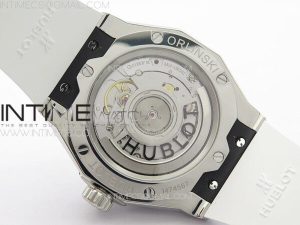 Classic Fusion Orlinski SS Full Diamonds APSF 1:1 Best Edtion White Faceted Dial on White Rubber Strap A2892 – Bild 18